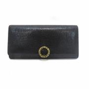 Pre-owned Leather wallets Bvlgari Vintage , Black , Dames