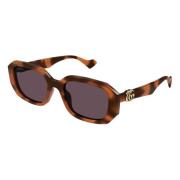 Stijlvolle zonnebril in Havana/Bruin Gucci , Brown , Dames