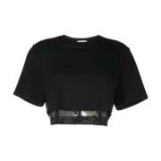 Casual Katoenen T-shirt Alexander McQueen , Black , Dames