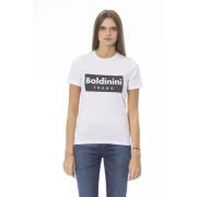 Chic White Cotton Trend T-Shirt Baldinini , White , Dames