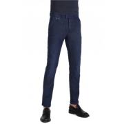 Platte Design Chino Jeans Blauw Katoen Tramarossa , Blue , Heren