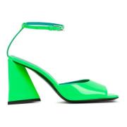 Smaragdgroene leren sandalen The Attico , Green , Dames