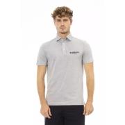 Chique geborduurd logo poloshirt in grijs Baldinini , Gray , Heren