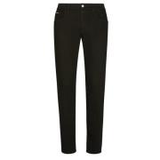 Slim Fit Denim Jeans Dolce & Gabbana , Black , Heren