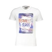 Gedrukt Logo T-shirt Korte Mouw Ronde Hals Cavalli Class , White , Her...