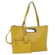 Pre-owned Leather totes Prada Vintage , Yellow , Dames