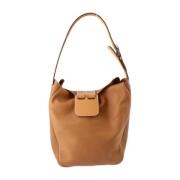 Pre-owned Fabric shoulder-bags Hermès Vintage , Brown , Dames