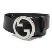 Pre-owned Leather belts Gucci Vintage , Black , Dames