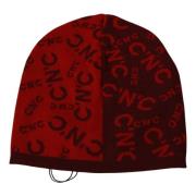 Rode wollen blend beanie muts Costume National , Red , Dames