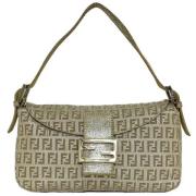 Pre-owned Canvas shoulder-bags Fendi Vintage , Gray , Dames