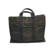 Pre-owned Fabric totes Hermès Vintage , Black , Dames