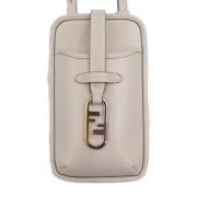 Pre-owned Leather shoulder-bags Fendi Vintage , Beige , Dames