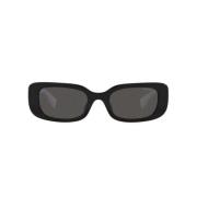 Stoere Rechthoekige Zonnebril Miu Miu , Black , Dames