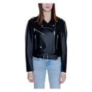 Faux Leather Jack Dames Collectie Calvin Klein Jeans , Black , Dames
