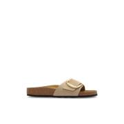 Slippers Madrid Grote Gesp Birkenstock , Beige , Dames