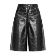 Leren shorts Victoria Beckham , Black , Dames