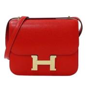 Pre-owned Fabric shoulder-bags Hermès Vintage , Red , Dames