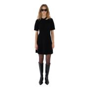 Asymmetrische Gebreide Jurk Designers Remix , Black , Dames