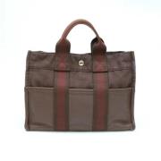 Pre-owned Fabric totes Hermès Vintage , Brown , Dames