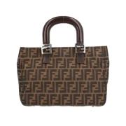 Pre-owned Canvas handbags Fendi Vintage , Brown , Dames