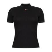 ’T-Mokky-Microdiv’ geribbelde top Diesel , Black , Dames