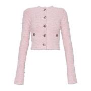 Tweed jas Balenciaga , Pink , Dames