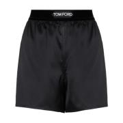 Zijden Shorts in Zwart Tom Ford , Black , Dames