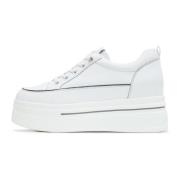 Luxe Platform Sneakers Cesare Gaspari , White , Dames