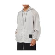 Aurora Hooded Katoenen Windjack Oamc , Gray , Heren