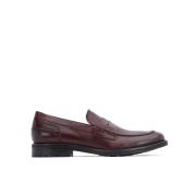 Burgundy Calfskin Orwell Band Loafers Mocasin Lottusse , Red , Heren