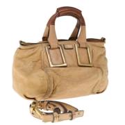 Pre-owned Leather shoulder-bags Chloé Pre-owned , Beige , Dames