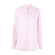 Roze Button-Up Shirt Oversize Frame Finamore , Pink , Dames