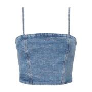 Blauwe Spaghetti Strap Rug Rits Shirt Rotate Birger Christensen , Blue...