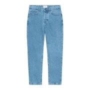 Indigo Denim Tapered Wortelbeen Jeans Ami Paris , Blue , Heren