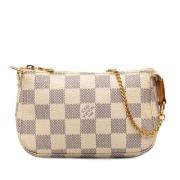 Pre-owned Canvas clutches Louis Vuitton Vintage , White , Dames