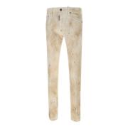 Crème Jeans voor Mannen Dsquared2 , Beige , Heren