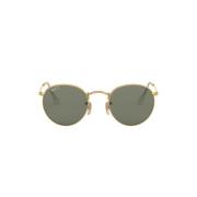 Round Metal Zonnebril in Goud Ray-Ban , Yellow , Heren