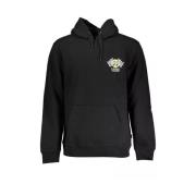 Zwarte Katoenen Hoodie Vans , Black , Heren