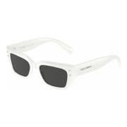 Mode Zonnebril in Wit en Grijs Dolce & Gabbana , White , Dames