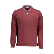 Paarse Polo Shirt met Lange Mouwen U.s. Polo Assn. , Purple , Heren