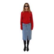 Kasjmier Achterkant Gebreid Designers Remix , Red , Dames