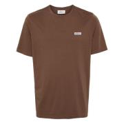 Bruine T-shirts en Polos met Logo Patch Autry , Brown , Heren