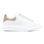 Witte Leren Sneakers met Tech-stof Alexander McQueen , White , Heren