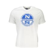 Bedrukt Logo T-shirt North Sails , White , Heren