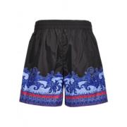 Gedrukte Elastische Taille Regular Fit Shorts Versace , Multicolor , H...