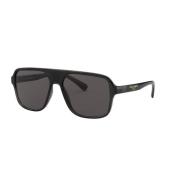 Aviator zonnebril in zwart en grijs Dolce & Gabbana , Black , Heren