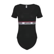 Zwarte Katoenen Top voor Vrouwen Love Moschino , Black , Dames