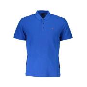 Elegante Katoenen Poloshirt Blauw Napapijri , Blue , Heren