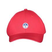 Verstelbare zonneklep met logo North Sails , Red , Heren