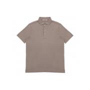 Katoenen Polo Shirt met Overhemdkraag La Fileria , Brown , Heren